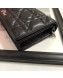 Dior Lady Dior Leather Clutch with Chain Black