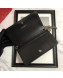 Dior Lady Dior Leather Clutch with Chain Black