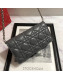 Dior Lady Dior Leather Clutch with Chain Grey