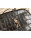 Saint Laurent Blogger Small Camera Shoulder Bag in Crocodile Embossed Leather 425316 Black 2019