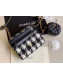 Chanel 19 Houndstooth Tweed Wallet on Chain WOC and Coin Purse AP0985 Black/White 2019