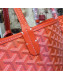 Goyard Reversible Calfskin Medium/Large Shopping Tote Orange