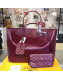 Goyard Reversible Calfskin Medium/Large Shopping Tote Burgundy