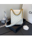 Chanel Grained Calfskin Boy Flap Bag AS0130 White/Gold 2019