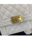 Chanel Grained Calfskin Boy Flap Bag AS0130 White/Gold 2019