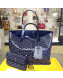 Goyard Reversible Calfskin Medium/Large Shopping Tote Dark Blue 