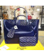 Goyard Reversible Calfskin Medium/Large Shopping Tote Dark Blue 