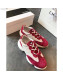 Chanel Pigskin Suede Sneaker Red 2019