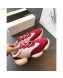 Chanel Pigskin Suede Sneaker Red 2019