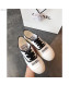 Chanel Soft Fabric Lace-up Sneaker White/Black 2019