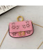 Fendi Nano Baguette Charm in Embroidered Leather Pink 2022