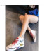 Louis Vuitton Stellar Logos Print High-top Sneakers White 2019