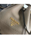 Prada Leather Bucket Bag 1BE018 Beige 2019