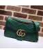 Gucci GG Marmont Medium Matelassé Shoulder Bag 443496 Green