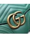 Gucci GG Marmont Medium Matelassé Shoulder Bag 443496 Green