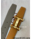 Hermes Epsom Reversible Leather Belt 3.2cm with H Buckle Brown/Grey/Gold 2021 54