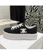 Celine Canvas Flatform Low-top Sneakers Black 2022 032402