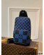 Louis Vuitton Avenue Slingbag in Damier Leather N50024 Navy Blue/Black 2022