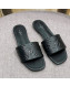 Louis Vuitton Revival Flat Slide Sandals in Monogram Embossed Lambskin Black 2022 