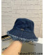 Dior Denim Fringe Bucket Hat Blue 2022 16