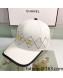 Chanel Canvas Baseball Hat White 2022 0401110