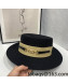 Celine Straw Wide Brim Hat Black 2022 0401142