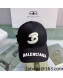 Balenciaga Canvas Baseball Hat Black 2022 0401162