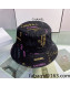 Chanel Logo Allover Bucket Hat Black 2022 040193