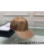 Gucci Web Baseball Hat Brown 2022 031071