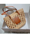 Loewe Medium Straw and Leather Basket Bag Beige/Brown 2022 033106