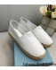 Prada Nappa Lambskin Espadrilles White 2022 030732