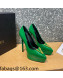 Versace Virtus Patent Leather Plarform Pumps 14.5cm Green 2022 