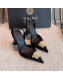 Versace Silk Slingback Pumps 11cm Black 2022 031933