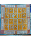 Fendi Roman Flower Silk Square Scarf 90x90cm Orange 2022 033028