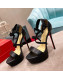 Christian Louboutin Calf Leather High Heel Platform Sandals 15cm Black 2022